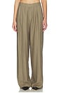 view 1 of 6 PANTALON HEDI MID WAIST TAILORED LINEN in Olive