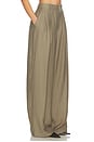 view 2 of 6 PANTALON HEDI MID WAIST TAILORED LINEN in Olive
