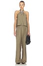 view 5 of 6 PANTALON HEDI MID WAIST TAILORED LINEN in Olive
