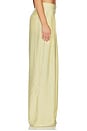 view 3 of 6 Hedi Mid Waist Tailored Linen Pant in Yellow
