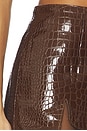 view 6 of 6 Ivy Leather Skirt in Brown Croro
