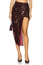 view 1 of 6 Sharon Sequins Skirt in Burgundy