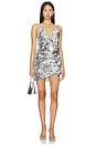 view 5 of 6 FALDA FERNANDA SEQUINS MINI in Silver