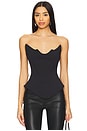view 1 of 4 April Zipper Corset Top in Black