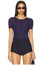 view 1 of 4 Eline V Neck Top in Navy