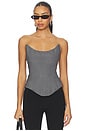 view 1 of 4 Nemesis Corset Top in Grey