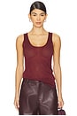 view 1 of 4 Elena Tank Top in Burgundy