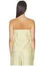 view 3 of 4 Sana Strapless Linen Top in Yellow