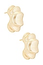 view 1 of 3 High Low Earrings in 14k Yellow Gold Plated