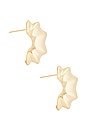 view 2 of 3 High Low Earrings in 14k Yellow Gold Plated