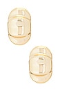 view 3 of 3 High Low Earrings in 14k Yellow Gold Plated