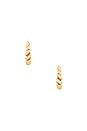 view 1 of 2 Twister Hoop Earrings in 14k Yellow Gold Plated