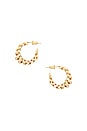 view 2 of 2 Twister Hoop Earrings in 14k Yellow Gold Plated