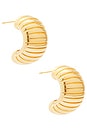 view 1 of 2 Large Step Earrings in 14k Gold Plated