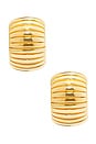 view 2 of 2 Large Step Earrings in 14k Gold Plated