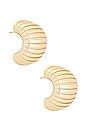 view 1 of 3 Small Step Earring in 14k Yellow Gold Plated