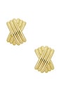 view 1 of 2 PENDIENTES TRIPLE X in Brass & 14k Gold Vermeil