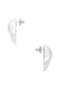 view 2 of 2 PENDIENTES CROISSANT in Sterling Vermeil
