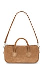 view 1 of 5 Zipper Small Bag in Cappuccino Suede