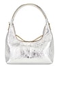 view 2 of 4 BOLSA HOBO PEQUENA in Silver Crinkle