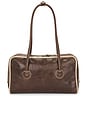 view 2 of 4 Soft Boston Bag in Washed Brown Pull Up & Cream Beige