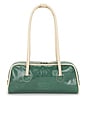 view 1 of 4 BOLSA TIPO BAGUETE SOFT BAGUETTE (PIPING) in Hunter Green & Cream Beige