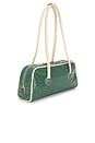 view 3 of 4 BOLSA TIPO BAGUETE SOFT BAGUETTE (PIPING) in Hunter Green & Cream Beige