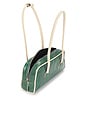 view 4 of 4 BOLSA TIPO BAGUETE SOFT BAGUETTE (PIPING) in Hunter Green & Cream Beige