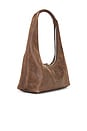 view 3 of 4 Hobo Shoulder Bag in Washed Brown Pull Up