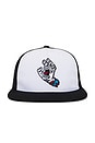 view 1 of 2 x Santa Cruz Trucker Hat in White & Black