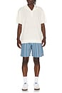 view 3 of 5 Arena Short in Aegean Blue Stripe