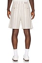 view 2 of 5 Arena Short in Cream Stripe