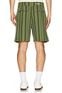 view 2 of 5 Arena Short in Chive Stripe