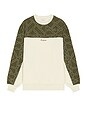 view 4 of 5 Tierra Crewneck Sweater in Cream & Olivine