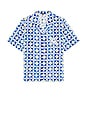 view 1 of 4 Riviera Camp Collar Shirt in White, Blue, & Gold