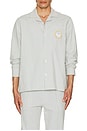 view 4 of 5 Saint-Tropez Seersucker Long Sleeve Shirt in Blue