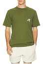 view 3 of 4 Gelato Stand Pocket Tee in Cypress Green