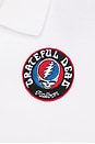 view 5 of 5 x Grateful Dead Stealie Polo in White