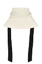 view 3 of 4 Delilah Open Top Bucket Hat in Ivory