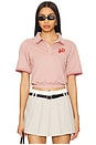 view 1 of 5 Gigi Cropped Short Sleeve Polo Top in Rose