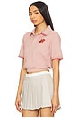 view 2 of 5 Gigi Cropped Short Sleeve Polo Top in Rose