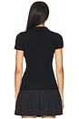 view 3 of 4 Elea Rib Knit Polo Top in Black