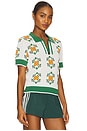 view 2 of 5 Lucia Quarter Zip Polo Top in Ivory Multi