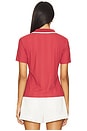 view 3 of 5 Camilla Quarter Zip Ss Polo Top in Garnet