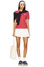 view 4 of 5 Camilla Quarter Zip Ss Polo Top in Garnet