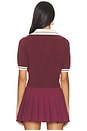 view 3 of 5 Mikayla Knit Polo in Red Mahogany