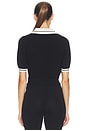 view 3 of 4 Mikayla Knit Polo Top in Black