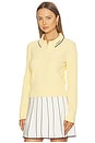 view 2 of 5 Selma Polo Top in Light Yellow