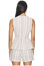 view 3 of 5 Keily Vest Top in Cream Stripe
