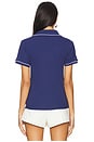 view 3 of 5 Anna Short Sleeve Polo Top in Navy